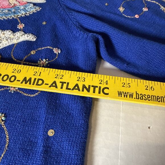 Design Options by Philip & Jane Gordon Angel Christmas Cardigan Sweater XXL - Picture 9 of 14